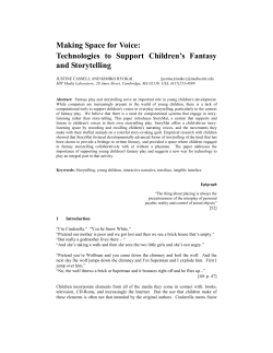 Making Space for Voice: Technologies to Support