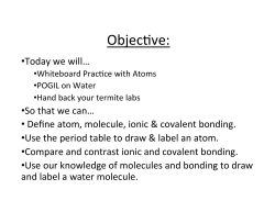 Day 3 - Finish Atoms Start Water