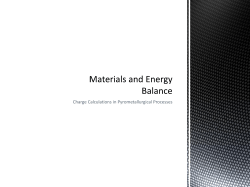 Charge Calculations in Pyrometallurgical Processes
