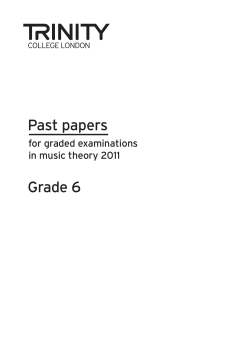 Grade 6 Theory May 2011 - Trinity College London