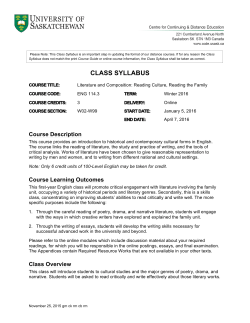 ENG 114.3 - Continuing Education