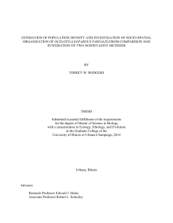 estimation of population density and investigation of