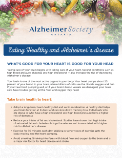 Eating Healthy and Alzheimer`s disease