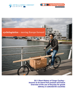 Short History of Cargo Cycling