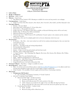 PTA Meeting Minutes Nov 2016