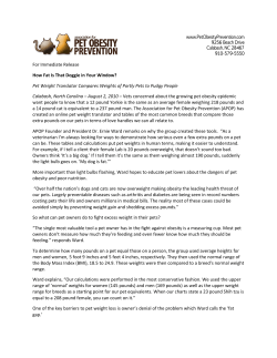 Pet Weight Translator press release