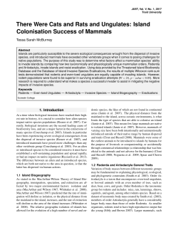 There Were Cats and Rats and Ungulates: Island