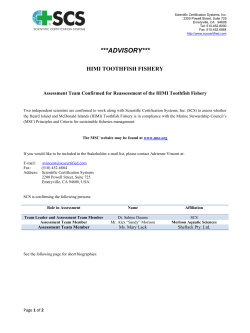 advisory - Marine Stewardship Council