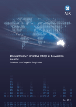 Driving efficiency in competitive settings for the Australian economy