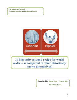 Is Bipolarity a sound recipe for world order