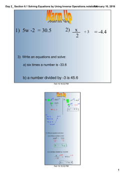 Day 2_ Section 6.1 Solving Equations by Uning Inverse Operations