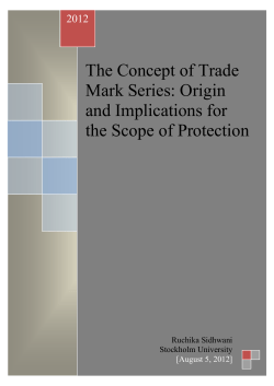 The Concept of Trade Mark Series: Origin and - euipo