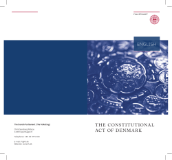 THE CONSTITUTIONAL ACT OF DENMARK ENGLISH