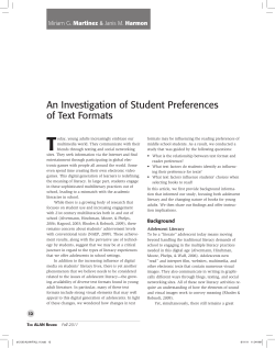 ALAN v39n1 - An Investigation of student Preferences of Text Formats