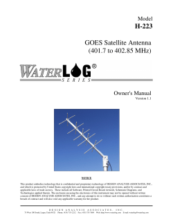 GOES Satellite Antenna