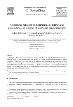 Asymptotic behavior of distributions of mRNA and