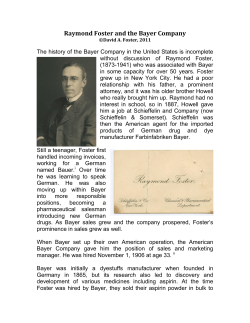 Raymond Foster and the Bayer Company
