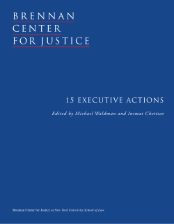 15 Executive Actions - Brennan Center for Justice