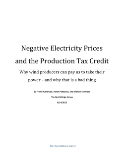 Negative Electricity Prices and the Production Tax Credit: Why wind