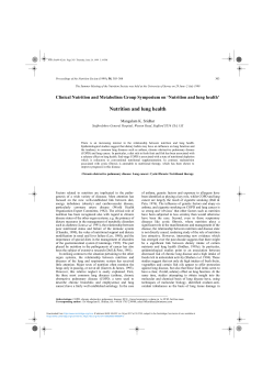 Nutrition and lung health - Cambridge University Press