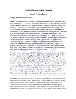 Sample Position Papers