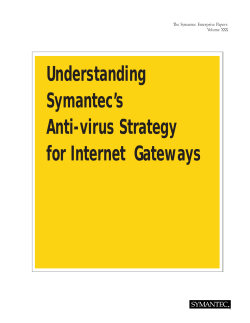 Understanding Symantec`s Anti-virus Strategy for Internet Gateways