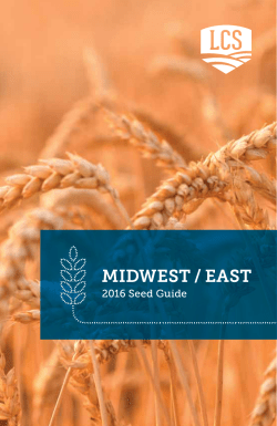 the 2016 Midwest / East Seed Guide