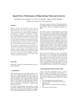 Speed-Power Performance of Ships during Trials and in