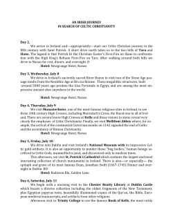 Full Itinerary - Celtic Footstep Custom Group Tours Ireland