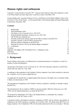 Human rights and euthanasia - Australian Human Rights Commission