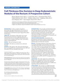 Full-Thickness Disc Excision in Deep Endometriotic Nodules of the