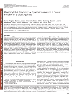 Cinnamyl-3,4-Dihydroxy-&alpha;-Cyanocinnamate Is a Potent Inhibitor of 5