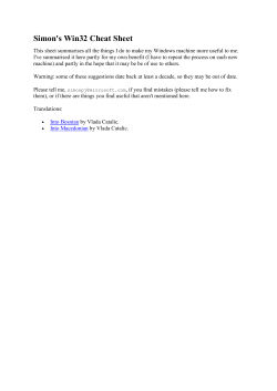 Simon`s Win32 Cheat Sheet