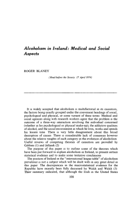 Alcoholism in Ireland: Medical and Social Aspects