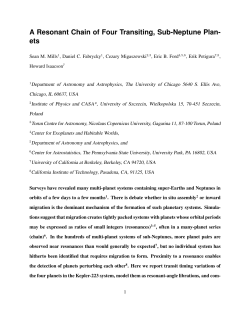 A Resonant Chain of Four Transiting, Sub-Neptune Plan
