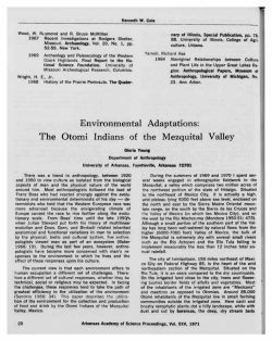 Environmental Adaptations: The Otomi Indians of the Mezquital Valley