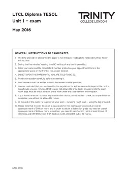 DipTESOL Unit 1 sample examination paper