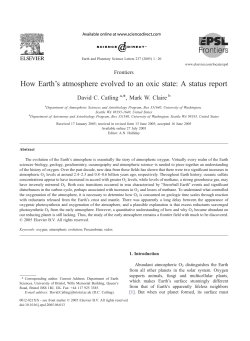 Catling D. and Claire M.W. How Earth`s atmosphere evolved to an