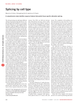 Splicing by cell type