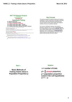 155S8.3_3 Testing a Claim about a Proportion