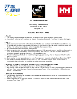 2016 Halloween Howl Sailing Instructions