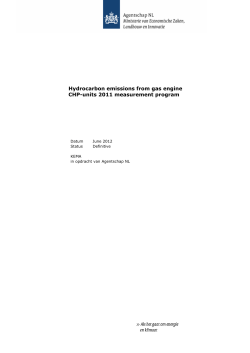 Hydrocarbon emissions from gas engine CHP