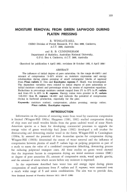 moisture removal from green sapwood during