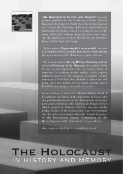 Holocaust Jornal Flyer