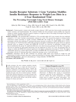 Insulin Receptor Substrate 1 Gene Variation Modifies