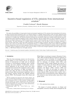 Incentive-based regulation of CO2 emissions from international
