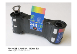 pinhole camera - The New School Learning Portfolio!