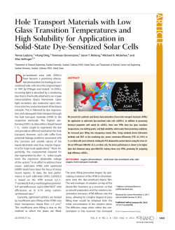 Hole Transport Materials with Low Glass Transition Temperatures