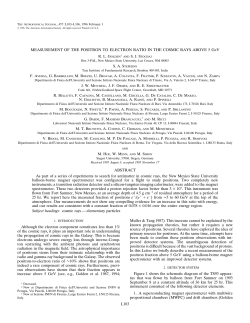 MEASUREMENT OF THE POSITRON TO ELECTRON