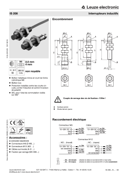 Accessoires : Encombrement Raccordement &eacute;lectrique IS 208
